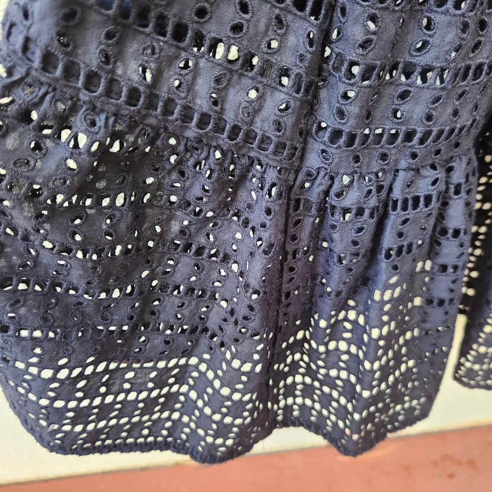 BANANA REPUBLIC Women’s Dress Size 0 Tiered Cottagecore Romantic Maxi Eyelets - Picture 12 of 13